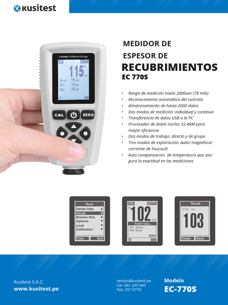 Medidor De Espesor Medidor De Espesor Medidor 0‑12.7mm Pantalla Digital Lcd Micrometro Medidor Herramienta De Medicion Precisa Para Pelicula De Papel