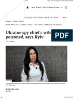 Ukraine Spy Chief's Wife Poisoned, Says Kyiv - BBC News