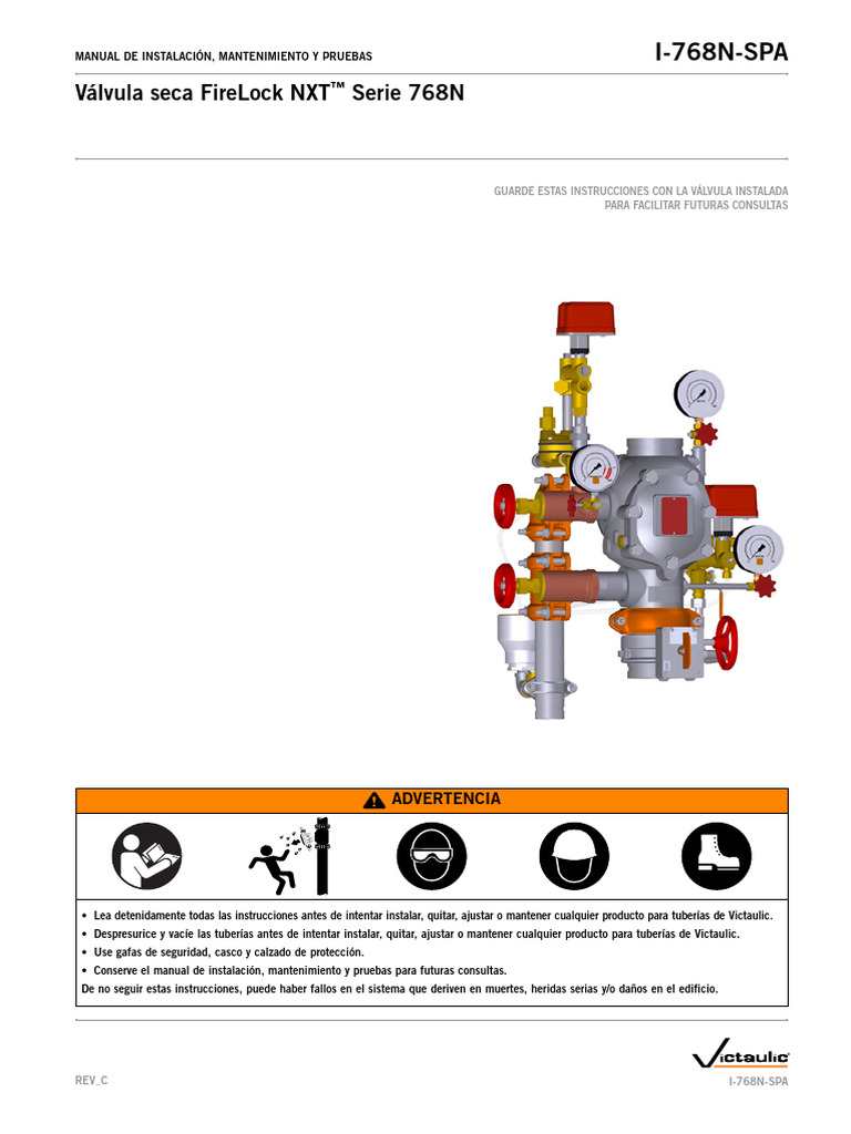 Válvula Seca Firelock NXT Serie 768N | PDF | Presión | Agua