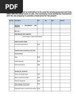 Annexure F Bill of Quantities (BOQ)