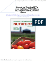 Solution Manual For Wardlaws Contemporary Nutrition 11th Edition Anne Smith Angelacollene Colleen Spees