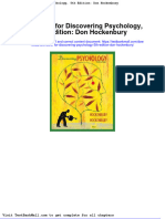Test Bank For Discovering Psychology 5th Edition Don Hockenbury