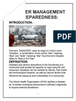 Disaster Management and Preparedness