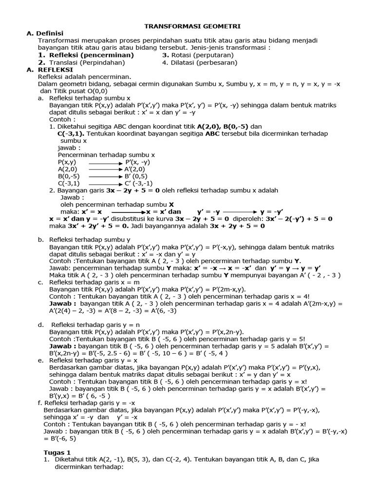Transformasi Geometri Pdf