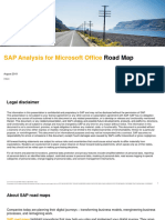 SAP Analysis For Microsoft Office Road Map - August-2019