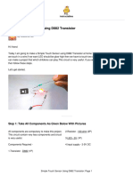 Simple Touch Sensor Using D882 Transistor