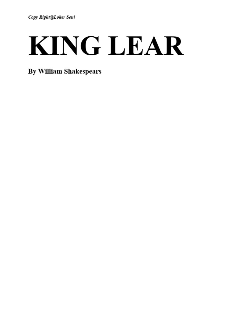 King Lear | PDF | King Lear