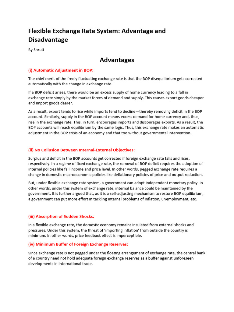 Flexible Exchange Rate System | PDF | Exchange Rate | Floating Exchange