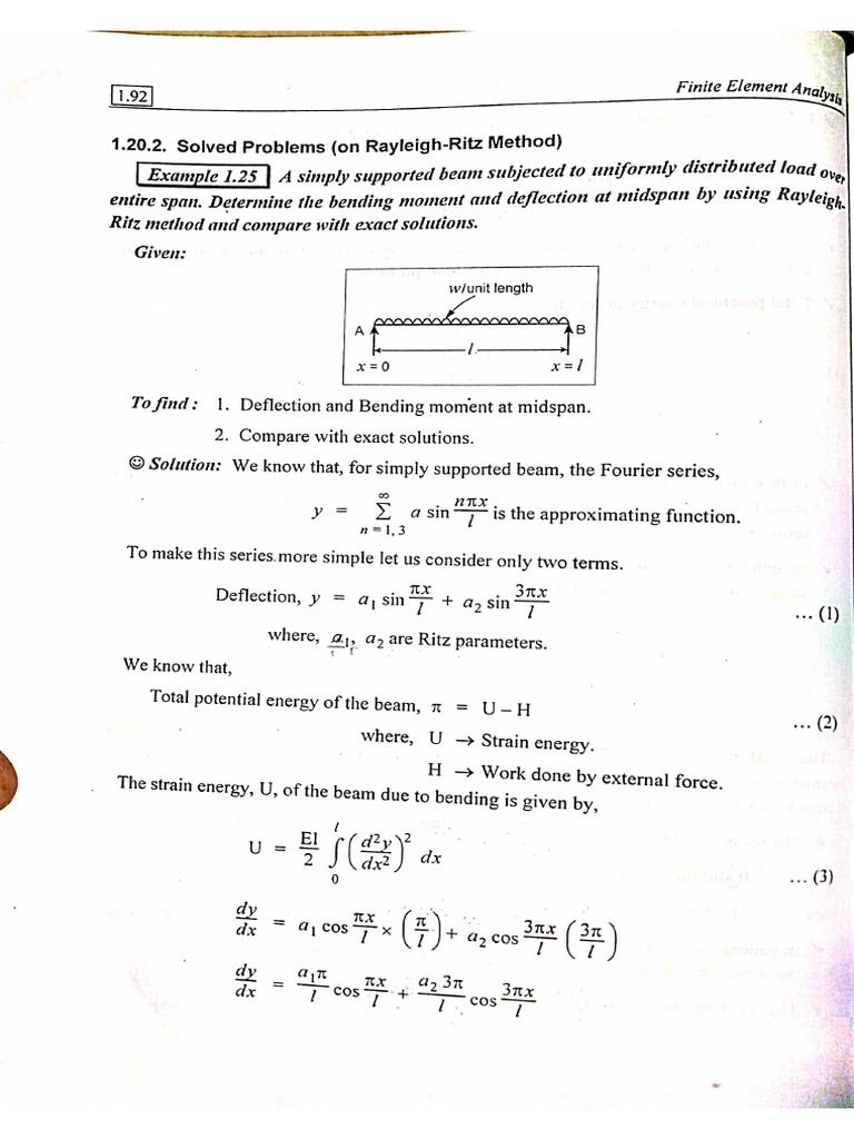 Rayleigh Ritz Method PDF