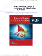 Test Bank For Research Design in Clinical Psychology 5th Edition Alan e Kazdin 2