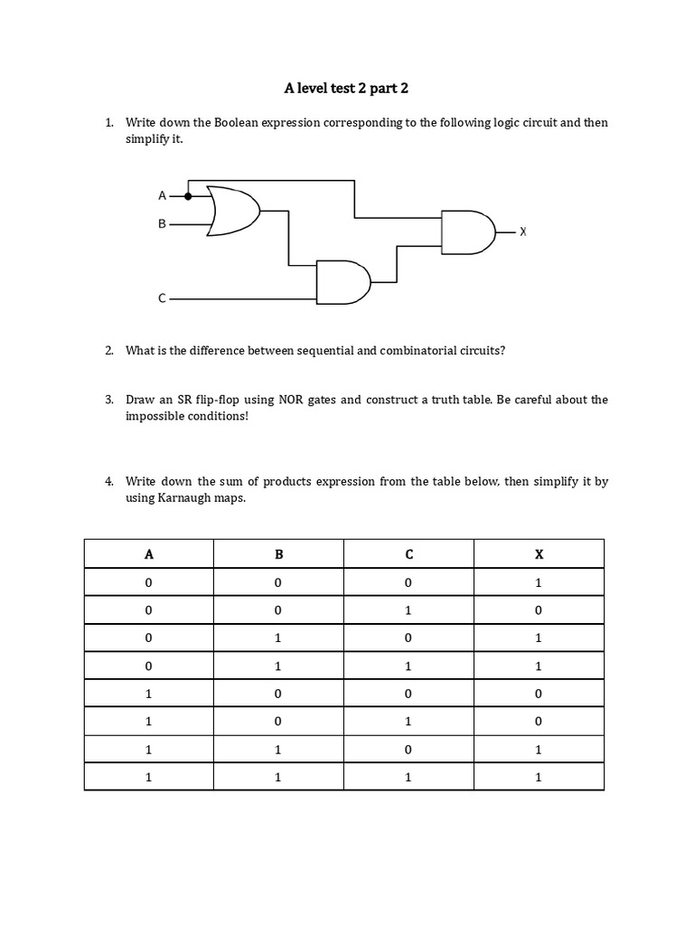 A Level Test 2 Part 2 | PDF