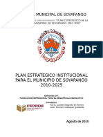 Plan Estratégico Institucional para El Muncipio de Soyapango 2010 2025