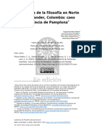 Enseñanza de La Filosofía en Norte de Santander, Colombia: Caso Provincia de Pamplona