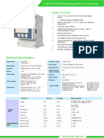 Four-Faith F-DEM130 DIN Rail Energy Meter (Three Phase) Datasheet V1.0