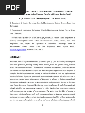 Paper on Housing PUBLISHING