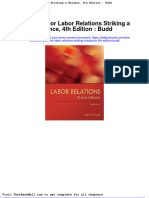 Test Bank For Labor Relations Striking A Balance 4th Edition Budd