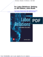 Test Bank For Labor Relations Striking A Balance 6th Edition John Budd