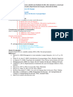 Programme Du Module Analyse de Discours M1 S1 Converti