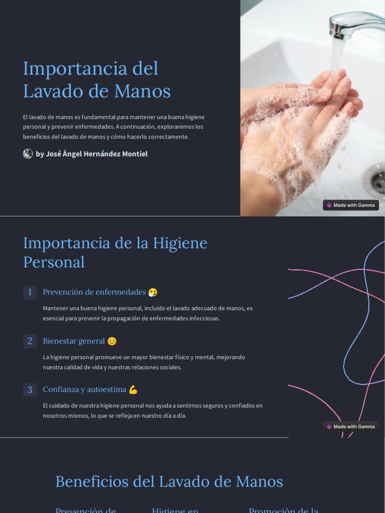 Importancia Del Lavado de Manos | PDF | Lavado de manos | Higiene