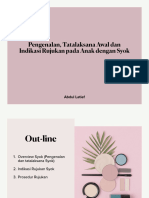 Pengenalan, Tatalaksana Awal Dan Indikasi Rujukan Anak Dengan Syok