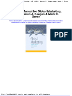Solution Manual For Global Marketing 9 e Warren J Keegan Mark C Green