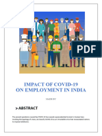 Impact of Covid 19 On Employment in India.