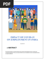 Impact of Covid 19 On Employment in India.