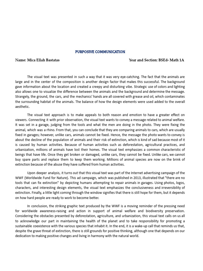 Bastatas mica ellah analyzing visual text pdf world wide fund
