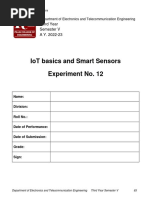 IoT Basics and Smart Sensors - EXP 12-14