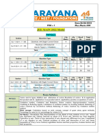 Xi Jee Ir - FTM-1 - 26-06-23 QP