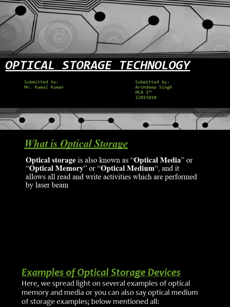 Overview of Optical Storage Devices | PDF | Computers | Technology ...