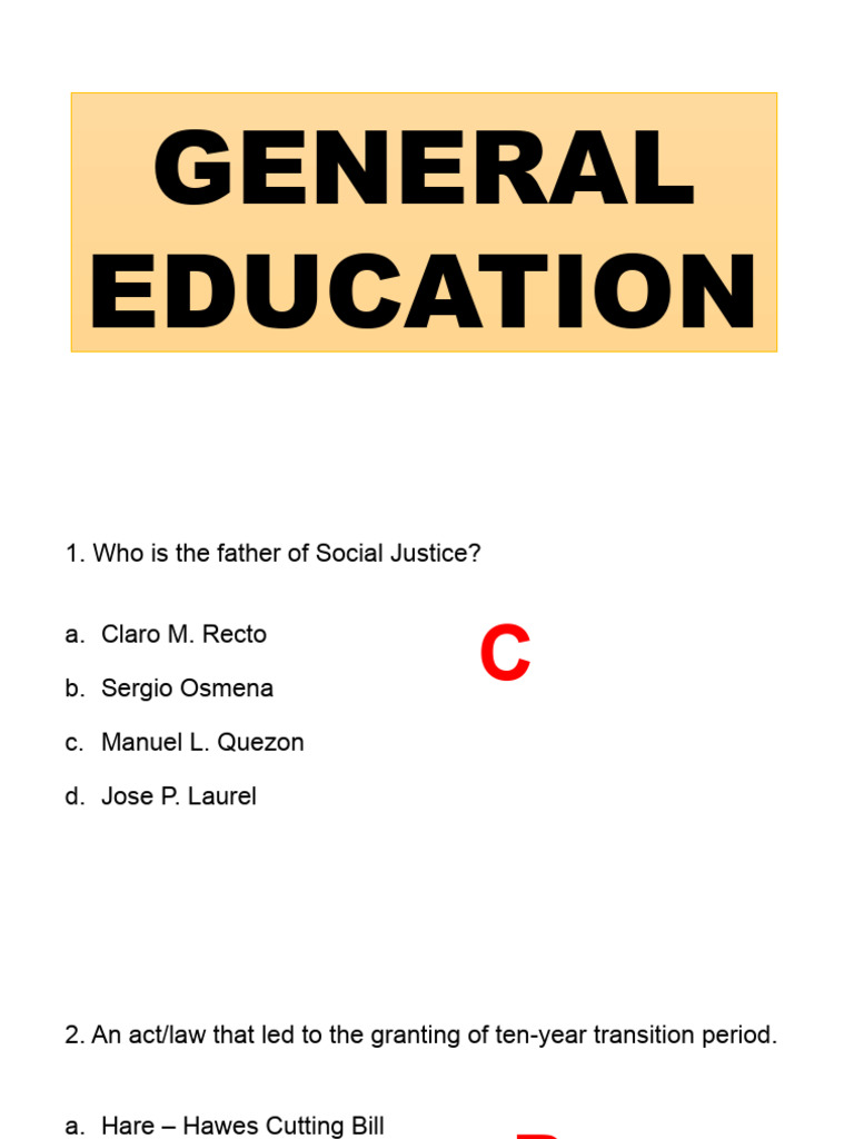 General Education PT 2 | PDF | Philippines