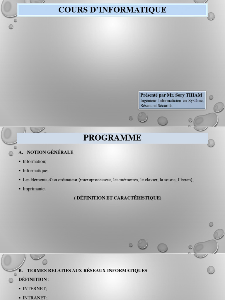 Introduction à l'informatique générale | PDF | Informatique | Matériel ...