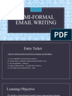 Semi-Formal Email Writing