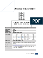 Ahore Chool OF Conomics: Introduction To Micro Economics (ECO 101)