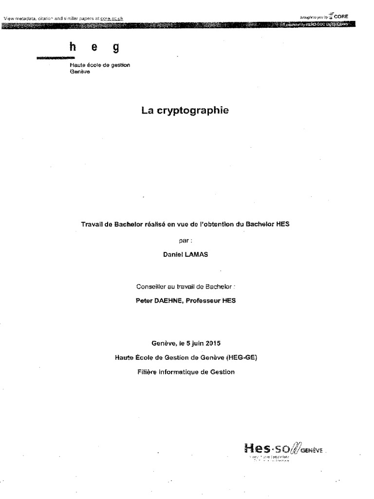 Introduction à la cryptographie moderne | PDF | Cryptographie | Cryptage