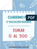 Cuaderno Sumar Del 0 Al 500 - 2 Curso Educacion Primaria