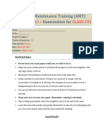 Aviation Maintenance Training (AMT) - Examination For: ET-PP03 Part I CLASS 191