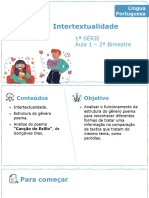 Poema - Intertextualidade: 1 Série Aula 1 - 2º Bimestre