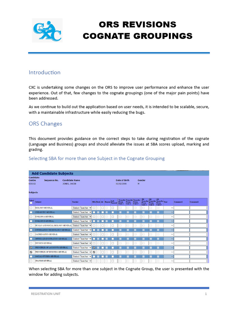 ORS Release Notes Cognate Groupings Aug2023 V0.1 | PDF | Computer ...