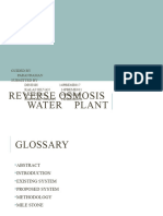 Reverse Osmosis Water Plant