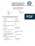 Soal Pas Kelas 1 Tema 3