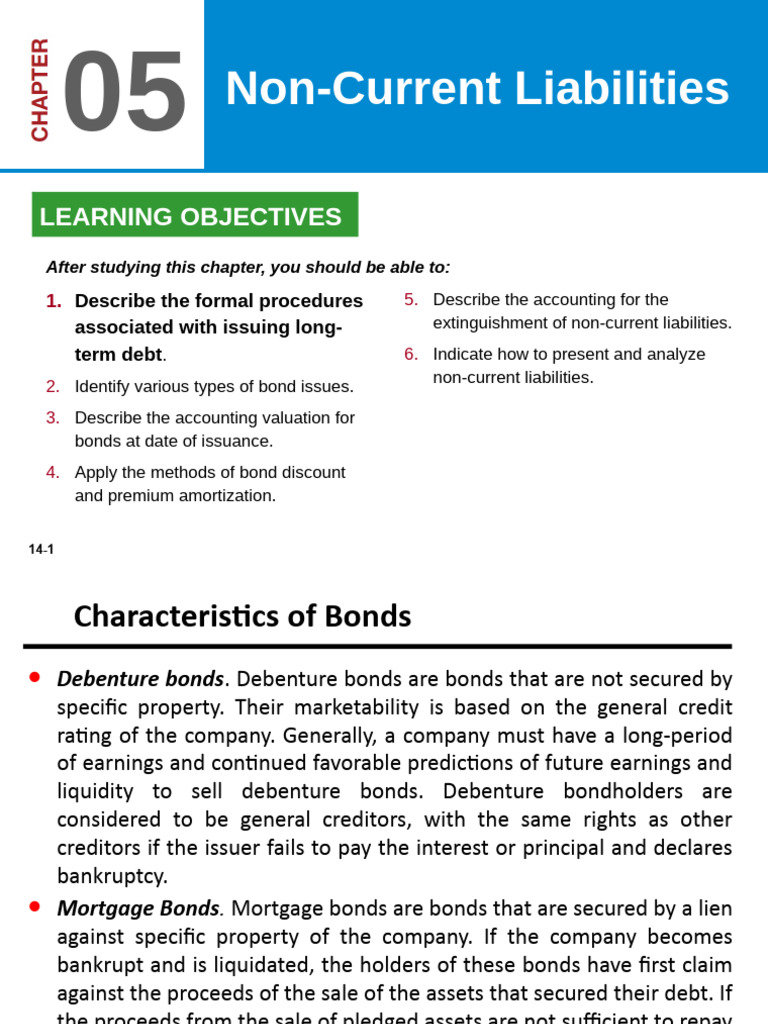 Accounting for Non-Current Liabilities | PDF | Bonds (Finance ...