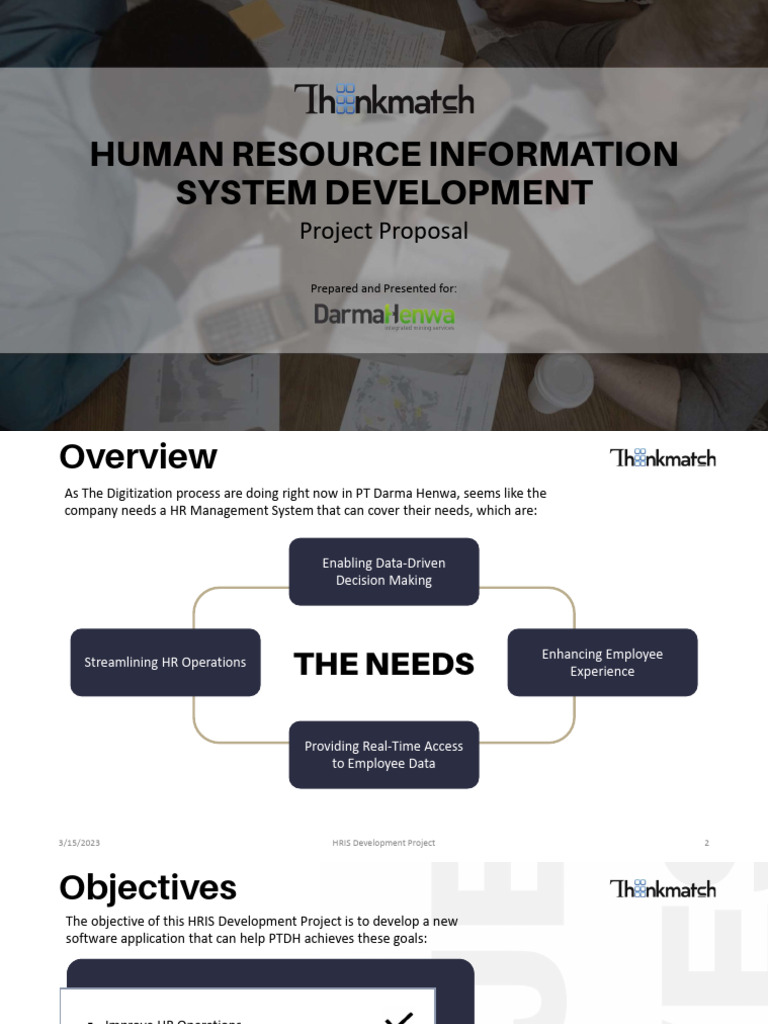Pitch Deck HUMAN RESOURCE INFORMATION SYSTEM DEVELOPMENT (Rev - I ...