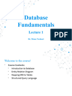 1 - Introduction To Databases