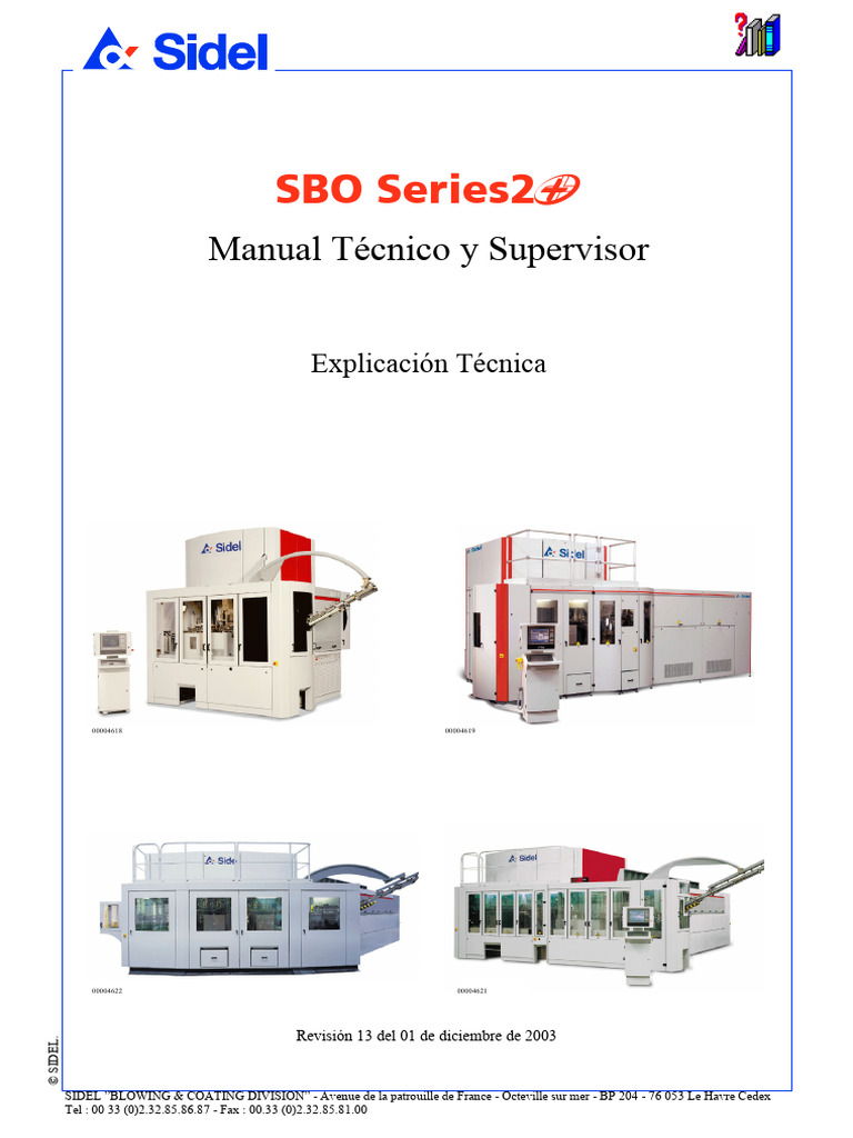 Manuel Technique SIDEL - Révision 13 | PDF | Ordinateurs | Technologie ...
