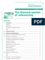 The Harvard System of Referencing