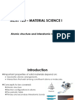 MENT 120 - Atomic Structure and Interatomic Bonding