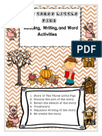 The Three Little Pigs Reading, Writing, and Word Activities