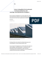 Zürich: Solarausbau Ist Eine Ideologische Zwängerei